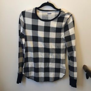 Women’s Old Navy Grey Plaid Waffle Shirt - Large - Excellent used condition